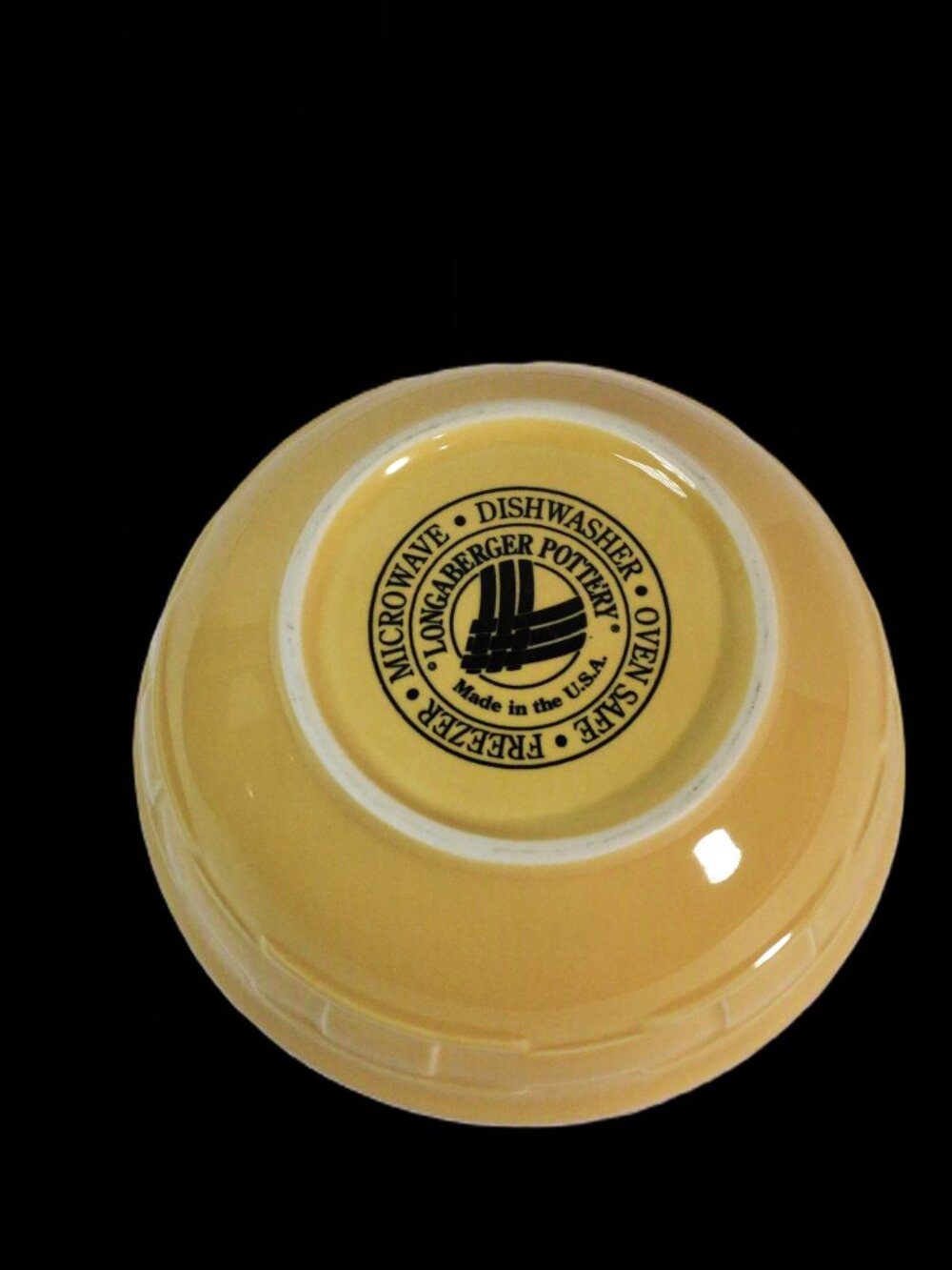 Longaberger Pottery Mixing Bowl Woven Traditions Butternut Kitchen Decor - Picture 5 of 6